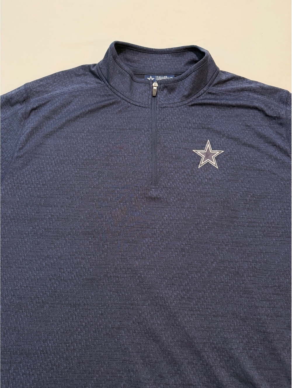 Dallas Cowboys Authentic Navy Quarter-Zip Pullover 3XL